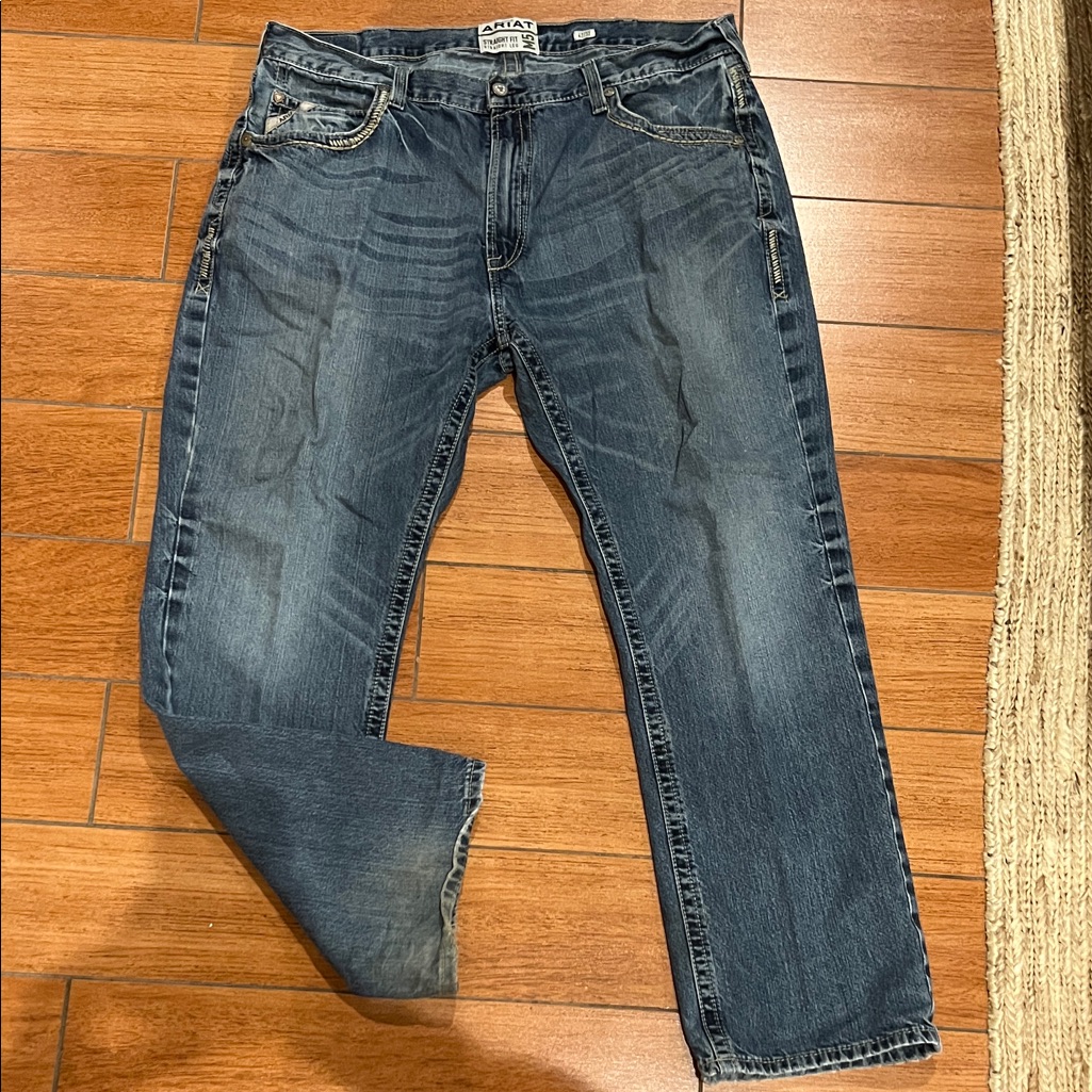 Ariat Straight Fit Straight Leg Blue Jeans Ariat Straight Fit Straight Leg Blue Jeans